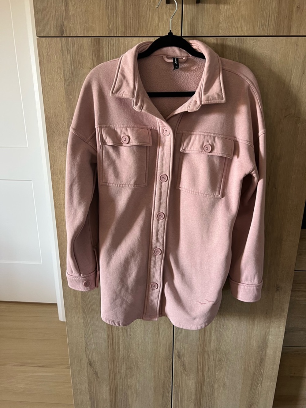 Lazypants Fleece Shacket in Rose - Picture 4 of 13